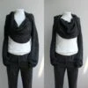 Hand Knit Long Sleeves Charcoal Wrap Bolero, Hand Knit Charcoal Shrug, Over Size, Knit Scarf, Outdoors Gift, Gift For Her, Christmas Gifts -Jewellery Soldes Boutique il fullxfull.255116774