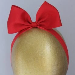 Made To Match Snow White Red Bow Girls Stretch Headband Christmas Holiday Party