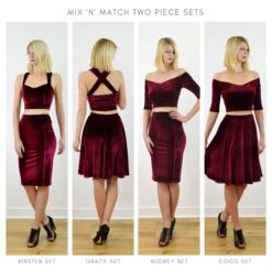 VELVET PENCIL SKIRT | Red Velvet Panelled Pencil Skirt With High Waist. Mid-Length Bodycon Stretch Velvet Skirt, Christmas Party Skirt -Jewellery Soldes Boutique il fullxfull.2566888073 nz40