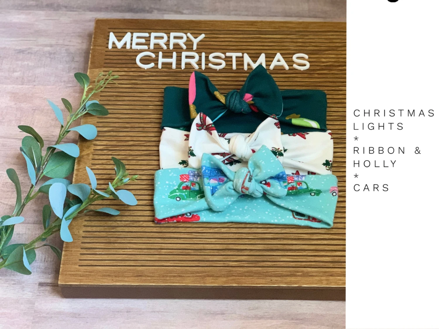 Christmas Headband, Holiday Headbands, Santa Baby Bows, Baby Turban Headband, Baby Girl Headwrap 4 Christmas Headband, Holiday Headbands, Santa Baby Bows, Baby Turban Headband, Baby Girl Headwrap - Image 2