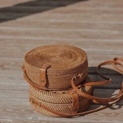 Round Rattan Bag - Bali Bag - Straw Bag - Woven Shoulder Bag - Boho Summer Bag - Bohemian Crossbody Purse - Christmas Gifts - Beach Bag -Jewellery Soldes Boutique il fullxfull.2576841655 gv6v