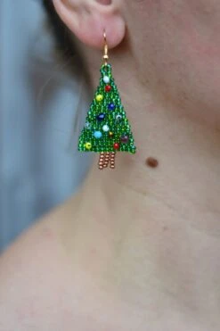 Christmas Tree Earrings Beaded Green Xmas Gift Earrings Statement Crystal New Year Jewelry 17 Christmas Tree Earrings Beaded Green Xmas Gift Earrings Statement Crystal New Year Jewelry -Jewellery Soldes Boutique il fullxfull.2584722808 ltm9