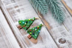 Christmas Tree Earrings Beaded Green Xmas Gift Earrings Statement Crystal New Year Jewelry 16 Christmas Tree Earrings Beaded Green Xmas Gift Earrings Statement Crystal New Year Jewelry -Jewellery Soldes Boutique il fullxfull.2584722898 d3s6