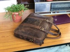 Personalized Full Grain Rugged Leather Messenger Bag 16'' Leather Laptop Bag Men Briefcase Satchel, Handbag Crossbody Bag, Christmas Gifts -Jewellery Soldes Boutique il fullxfull.2606935396 5hmw