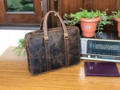 Personalized Full Grain Rugged Leather Messenger Bag 16'' Leather Laptop Bag Men Briefcase Satchel, Handbag Crossbody Bag, Christmas Gifts -Jewellery Soldes Boutique il fullxfull.2606935604 mu6t