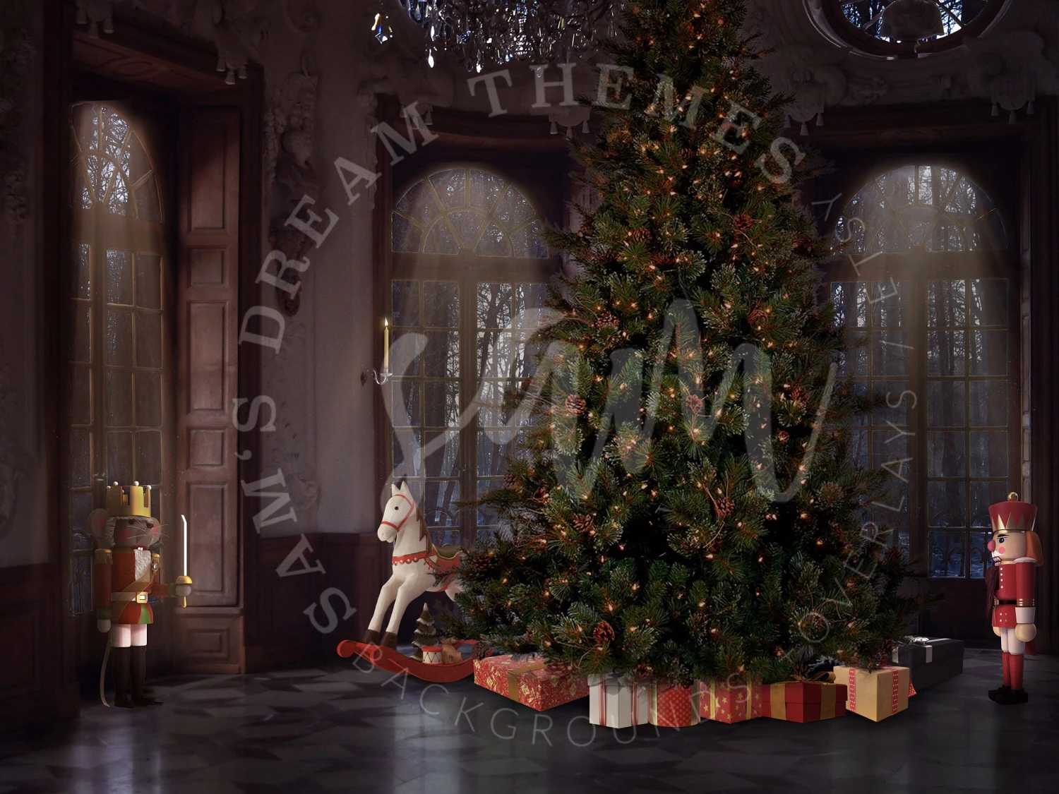 Nutcracker Decorations At Christmas, Digital Background, Christmas Backdrop, Christmas Composite, Rat King Decoration, Nutcracker Soldier 4 Nutcracker Decorations At Christmas, Digital Background, Christmas Backdrop, Christmas Composite, Rat King Decoration, Nutcracker Soldier - Image 2