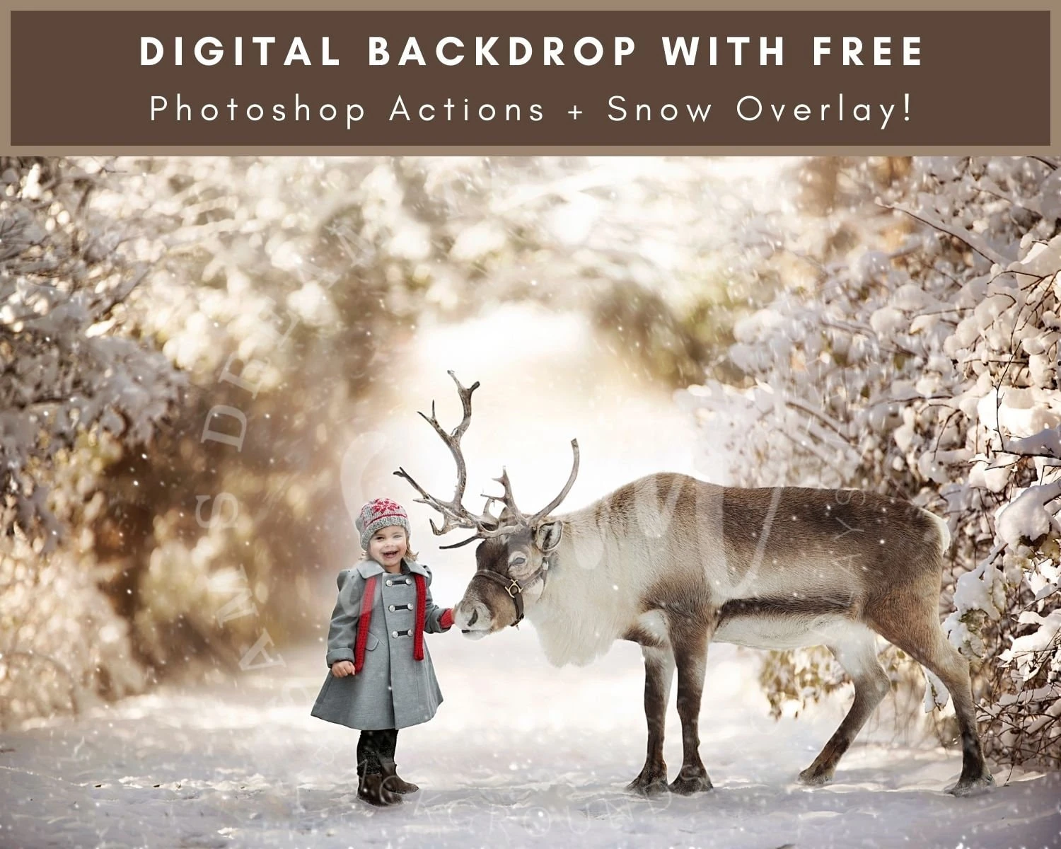 Reindeer In A Bokeh Winter Arch, Digital Background, Christmas Backdrop, Digital Snow Overlay, Christmas Background, Photography Backdrop 3 Reindeer In A Bokeh Winter Arch, Digital Background, Christmas Backdrop, Digital Snow Overlay, Christmas Background, Photography Backdrop