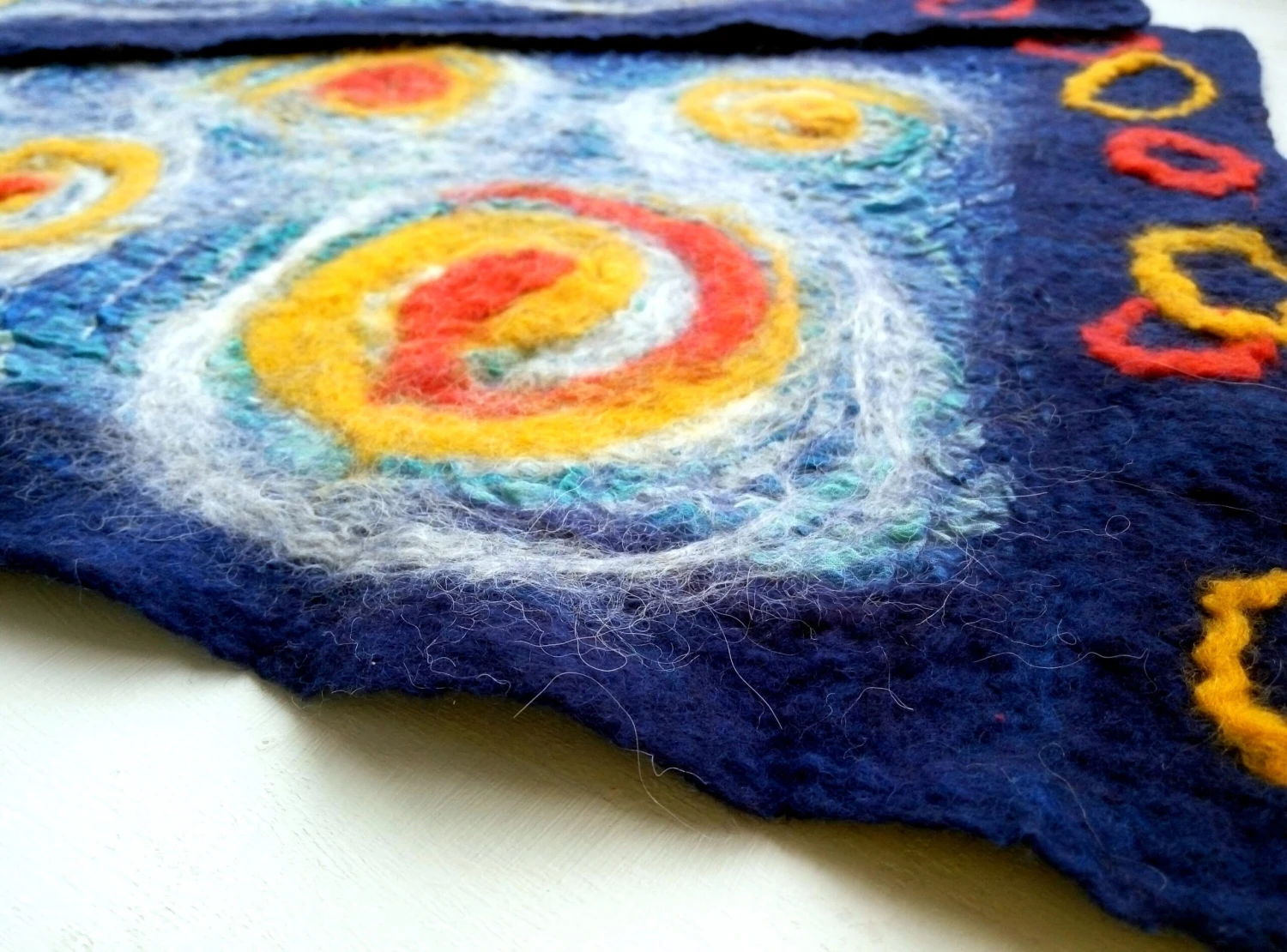 Van Gogh Scarf, Nuno Felted, Wool Winter Scarf, Hand Painted Silk, Art Scarf, Merino Wool, Soft Scarf, Christmas Present, Gift For Friend, 7 Van Gogh Scarf, Nuno Felted, Wool Winter Scarf, Hand Painted Silk, Art Scarf, Merino Wool, Soft Scarf, Christmas Present, Gift For Friend, - Image 5