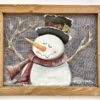 Christmas Snowman On Screen, Original Art