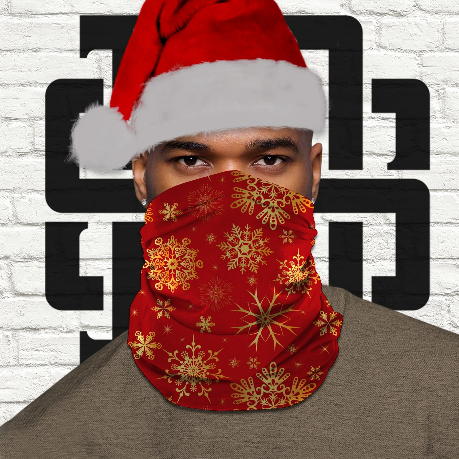 Face Mask Christmas Snow Flakes Pattern PPE Tubular Bandana Neck Warmer Snood Scarf Head Wrap Gift Festive Winter Gift 6 Face Mask Christmas Snow Flakes Pattern PPE Tubular Bandana Neck Warmer Snood Scarf Head Wrap Gift Festive Winter Gift - Image 4