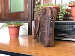 Personalized Full Grain Rugged Leather Messenger Bag 16'' Leather Laptop Bag Men Briefcase Satchel, Handbag Crossbody Bag, Christmas Gifts -Jewellery Soldes Boutique il fullxfull.2654597345 go8x