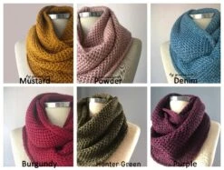Christmas Sale, Cowl Scarf, Knit Scarf, Denim Scarf, Gift For Her, Chunky Scarf, Infinity Scarf, Scarf, Birthday Gift, Christmas Gift -Jewellery Soldes Boutique il fullxfull.2658314138 jogp