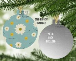 Dye Sublimation Ball Bauble Shaped Aluminum Christmas Ornament Mockup | Add Your Own Image And Background -Jewellery Soldes Boutique il fullxfull.2677282485 9tza