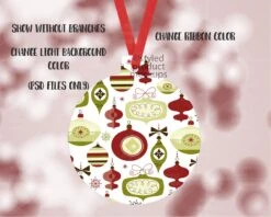 Dye Sublimation Ball Bauble Shaped Aluminum Christmas Ornament Mockup | Add Your Own Image And Background -Jewellery Soldes Boutique il fullxfull.2677282611 qxi4