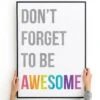 Don't Forget To Be Awesome - Watercolor Print On Watercolor Paper - Prints Are Not Framed. Christmas -Jewellery Soldes Boutique il fullxfull.2693432023 oar5