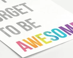 Don't Forget To Be Awesome - Watercolor Print On Watercolor Paper - Prints Are Not Framed. Christmas -Jewellery Soldes Boutique il fullxfull.2693432167 kj9r