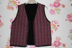 Double Sided Black Velvet Red Tartan Christmas Vest -Jewellery Soldes Boutique il fullxfull.2734542012 5d2a