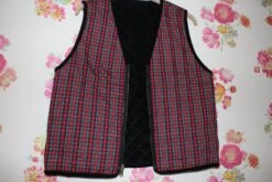 Double Sided Black Velvet Red Tartan Christmas Vest -Jewellery Soldes Boutique il fullxfull.2734542092 db7g
