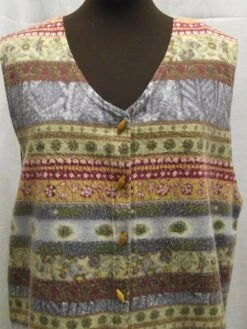 Areo Fall Fleece Christmas Motif Vest Sz L Green Fringe Hemline Barrel Shaped Wood Buttons Country Farmhouse Chic Rustic Woodland Comfort -Jewellery Soldes Boutique il fullxfull.2784233059 o6vj