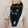 Black Cat Scarf Knitting Christmas Gift, Knitting Cat Scarf -Jewellery Soldes Boutique il fullxfull.2789094047 7832