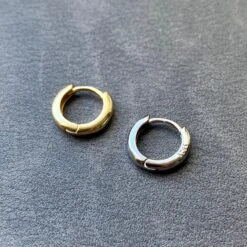 Mens Earrings - 12mm 18K Gold Hoop Earrings - Small Huggie Styled Earrings For Men - Hoop Earrings Men - Mens Jewelry Christmas Gifts UK -Jewellery Soldes Boutique il fullxfull.2789358696 nelh
