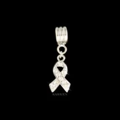Swarovski Crystal Ovarian Cervical Cancer Awareness Ribbon PTSD Myasthenia Gravis Anxiety Fit European Charm Bracelet Jewelry Christmas Gift -Jewellery Soldes Boutique il fullxfull.2797553166 ci08