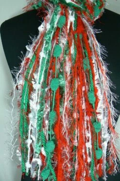 Christmas Fringe Knotted Scarf In Red, Green And White, Scarf Necklace, Christmas Scarf For Women, Scarf For Christmas Party 9 Christmas Fringe Knotted Scarf In Red, Green And White, Scarf Necklace, Christmas Scarf For Women, Scarf For Christmas Party -Jewellery Soldes Boutique il fullxfull.280672274