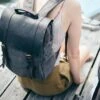 Tamar Canvas Backpack | Heavy-Duty Canvas Rucksack | Reclaimed Leather | Vintage Backpack | Canvas Bag Brushed Grey | Unisex Christmas Gift -Jewellery Soldes Boutique il fullxfull.2808266530 s35j