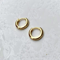 Mens Earrings - 12mm 18K Gold Hoop Earrings - Small Huggie Styled Earrings For Men - Hoop Earrings Men - Mens Jewelry Christmas Gifts UK -Jewellery Soldes Boutique il fullxfull.2837032007 pkt0
