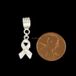 Swarovski Crystal Ovarian Cervical Cancer Awareness Ribbon PTSD Myasthenia Gravis Anxiety Fit European Charm Bracelet Jewelry Christmas Gift -Jewellery Soldes Boutique il fullxfull.2845225899 f3uy
