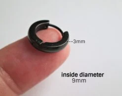 Hoop Dangles Earring Black Men Kreoles, Earring, Gift, Birthday, Anniversary, Christmas, Woman, Jewellery Spain, Boyfriend Gift -Jewellery Soldes Boutique il fullxfull.2940397388 32op