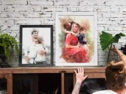 Custom Family Portrait From Photo, Personalized Gift For Her, Anniversary Gift For Couple, Engagement Gift, Wedding Gift, Christmas Gift -Jewellery Soldes Boutique il fullxfull.2955966134 1i4d