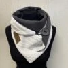 Warm Scarf Cable Pattern With Button White Gray Knitted Gift Christmas Wrap Scarf Triangular Scarf Women From Delimade -Jewellery Soldes Boutique il fullxfull.2957840658 2n1u