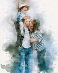 Custom Family Portrait From Photo, Personalized Gift For Her, Anniversary Gift For Couple, Engagement Gift, Wedding Gift, Christmas Gift -Jewellery Soldes Boutique il fullxfull.3003670329 i595