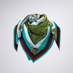 Satin Print Scarf UK, Square Neck Scarf Artsy, Art Scarves For Women, Boho Lightweight Bandana, Girlfriend Gift, Christmas Gift, Bag Scarf