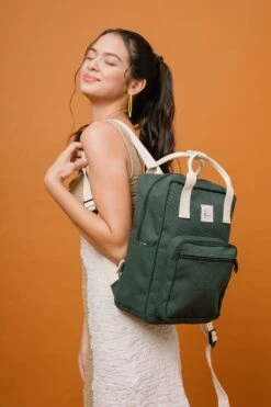 Aki Canvas Backpack, Backpack For Women, Travel Backpack, Gift For Her, Back To School, Fit Laptop 13 Inches | Christmas Gift