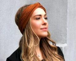 Teddy Bear Brown Headband, Handmade Knit Headband, Knit Accessory For Women, Soft Acrylic Knit, Vegan No Cruelty Gift, Christmas Gift