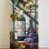 Wine, Grapes, Grapevine And Italian Sun. Christmas Gift. New Year Gift. Original Oil Painting On Canvas Italian Still Life Italian Landscape