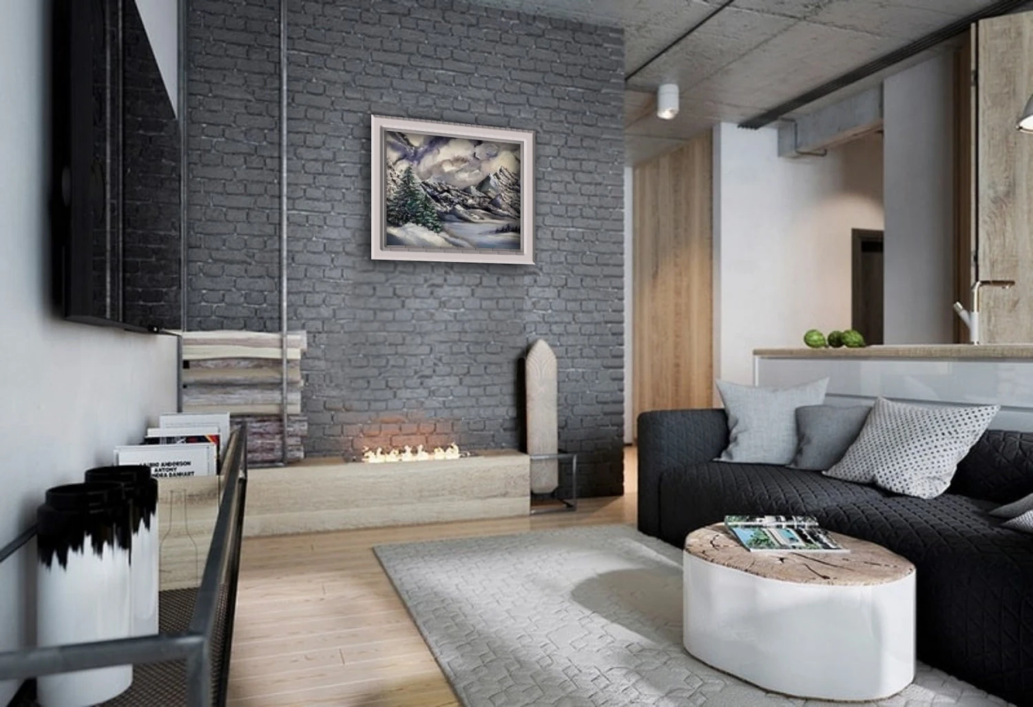 Winter Mountain Landscape White Black Wall Art Living Room Decor Modern Acrylic Art Interior Fireplace Decor Christmas Gift Monochrome Art 9 Winter Mountain Landscape White Black Wall Art Living Room Decor Modern Acrylic Art Interior Fireplace Decor Christmas Gift Monochrome Art - Image 7