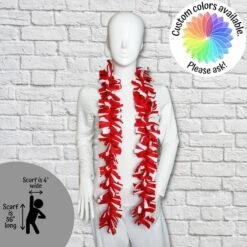 Red And White Scarf / Redwings Scarf / NC State Scarf / Fleece Scarf / Football Scarf / Hockey Scarf / Christmas Scarf / Gift / Boa Scarf / -Jewellery Soldes Boutique il fullxfull.3231679606 6v8b