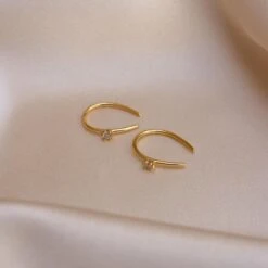 Tiny Diamond Hoops • Dainty Earrings • Gold Hoop Earrings • Threader Earrings • Bridesmaid Gift • Perfect Christmas Gift For Her • ER155 14 Tiny Diamond Hoops • Dainty Earrings • Gold Hoop Earrings • Threader Earrings • Bridesmaid Gift • Perfect Christmas Gift For Her • ER155 -Jewellery Soldes Boutique il fullxfull.3235345045 npdk