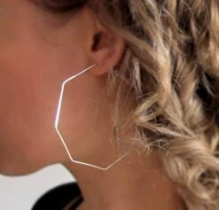 Gold Octagon Hoop Earrings, Gold Filled Hoops 2.5 Inch Geometric Earrings Modern Earrings Minimalist Geometric Jewelry Women, Christmas Gift -Jewellery Soldes Boutique il fullxfull.3244251474 ccrx