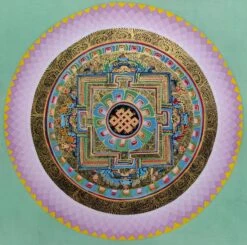 Christmas Sale - Good Luck Tibetan Hand Painting Mandala | Best Gift For Good Fortune And Good Health - Lucky Mandala For Everyone