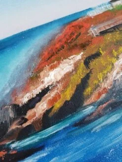 Lighthouse Landscape. Christmas Gift. New Year Gift. Pigeon Point Lighthouse (California, USA). Original Oil Painting On Canvas Spectacular -Jewellery Soldes Boutique il fullxfull.3279519528 77yh