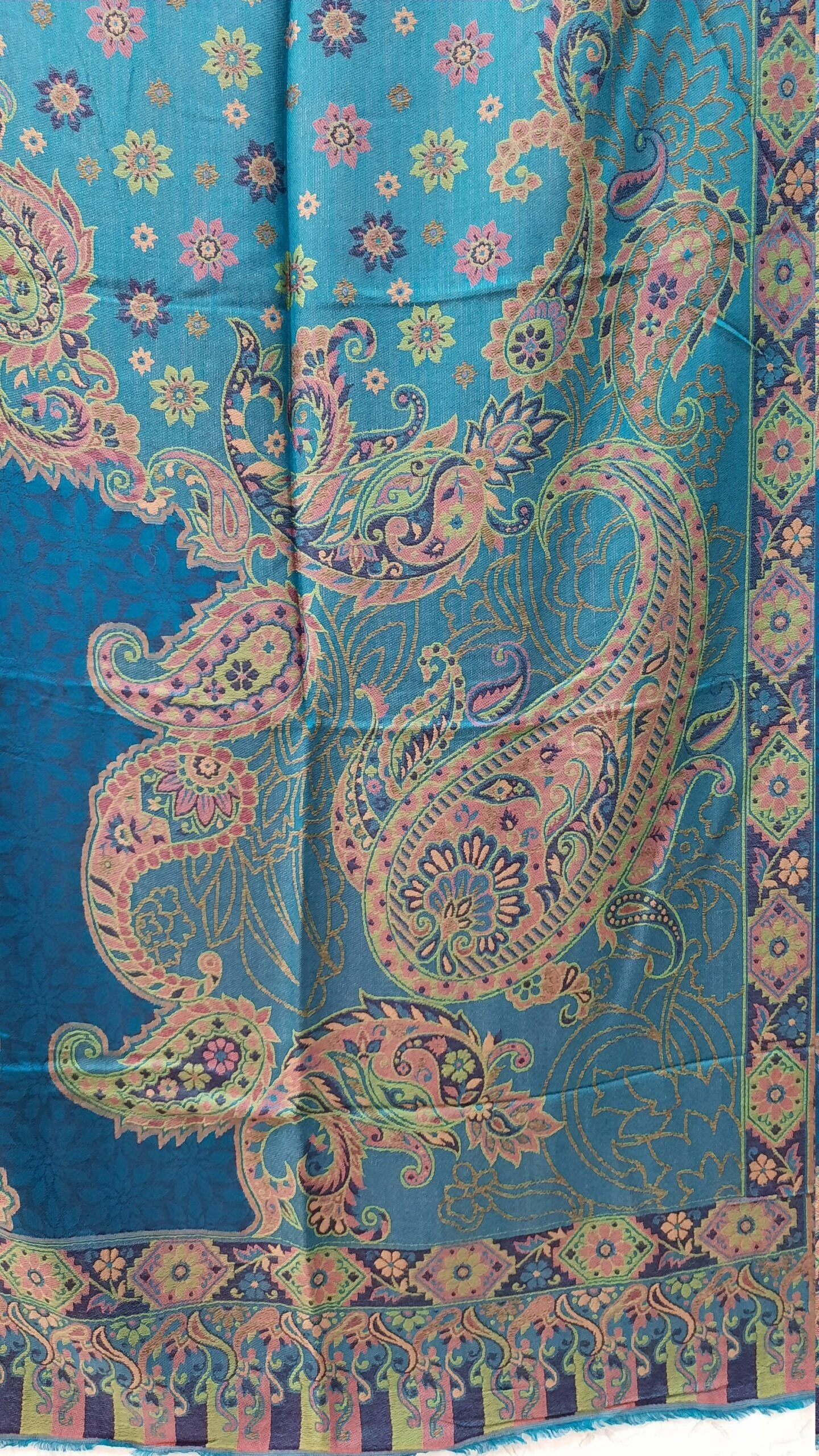 Designer Silk Pashmina Shawl,Jamawar Modal Silk Scarf,Double Shade Paisley Silk Shawl, Long Silk Scarf, Women Silk Scarf,Christmas Mas Gift 5 Designer Silk Pashmina Shawl,Jamawar Modal Silk Scarf,Double Shade Paisley Silk Shawl, Long Silk Scarf, Women Silk Scarf,Christmas Mas Gift - Image 3