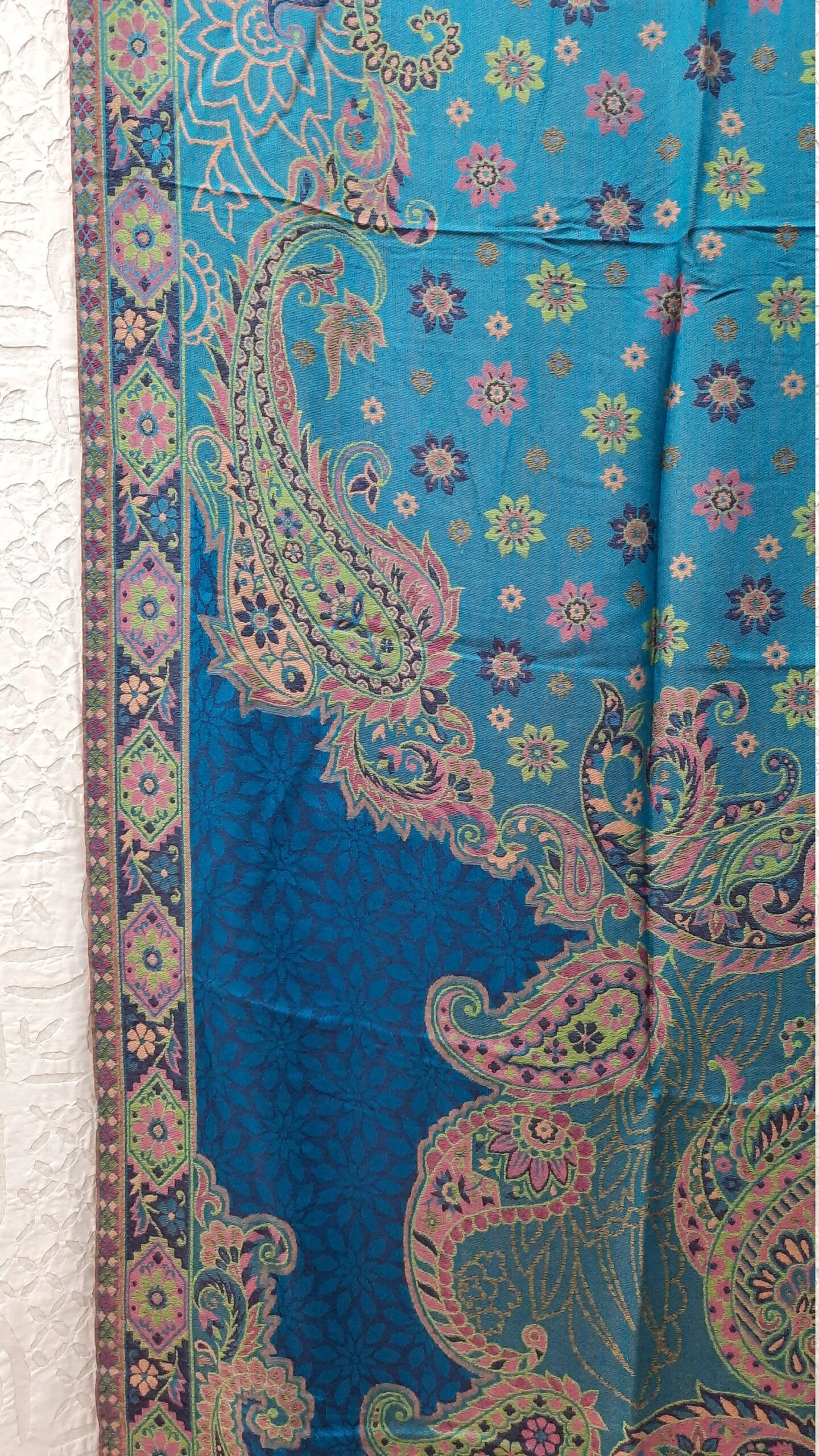 Designer Silk Pashmina Shawl,Jamawar Modal Silk Scarf,Double Shade Paisley Silk Shawl, Long Silk Scarf, Women Silk Scarf,Christmas Mas Gift 7 Designer Silk Pashmina Shawl,Jamawar Modal Silk Scarf,Double Shade Paisley Silk Shawl, Long Silk Scarf, Women Silk Scarf,Christmas Mas Gift - Image 5