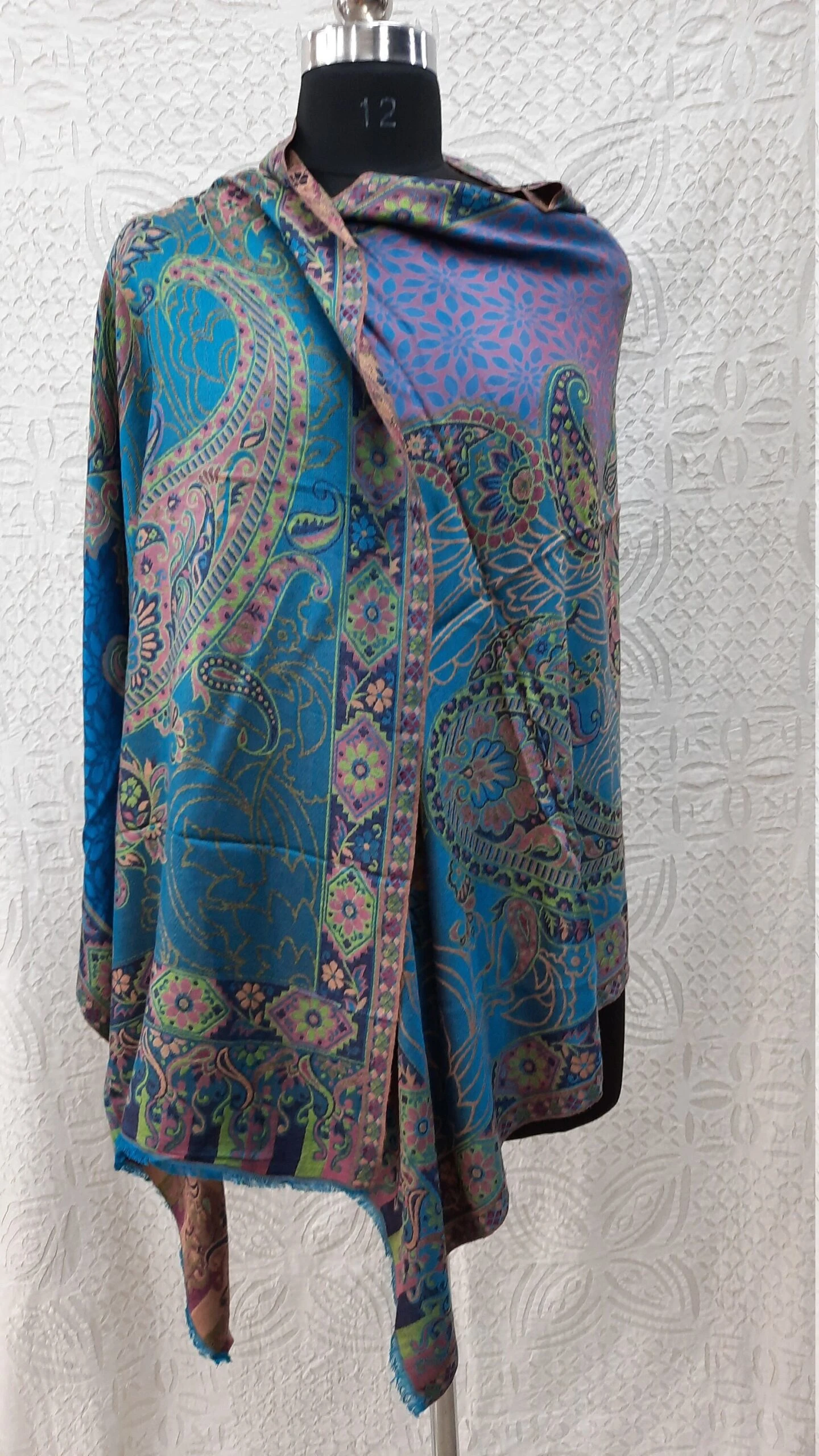 Designer Silk Pashmina Shawl,Jamawar Modal Silk Scarf,Double Shade Paisley Silk Shawl, Long Silk Scarf, Women Silk Scarf,Christmas Mas Gift 3 Designer Silk Pashmina Shawl,Jamawar Modal Silk Scarf,Double Shade Paisley Silk Shawl, Long Silk Scarf, Women Silk Scarf,Christmas Mas Gift