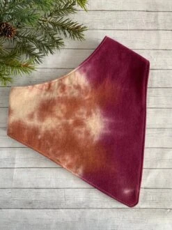 Retro Boho Tie Dye Bandana Bib Big Kid Teen Waterproof Bib Retro Burgundy Mustard Fall Color Thanksgiving Adult Dignity Scarf Christmas SN