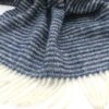 Wool Scarf Dark Blue Personalized Gift Leather Tag Blanket Scarf Wool Warm Shawl Winter Shawl Oversize Thick Shawl Wool Scarf Christmas Gift
