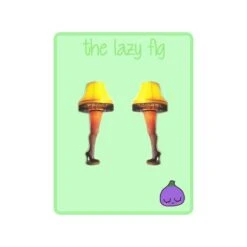 Leg Lamp - A Christmas Story - Dangle Titanium Earrings